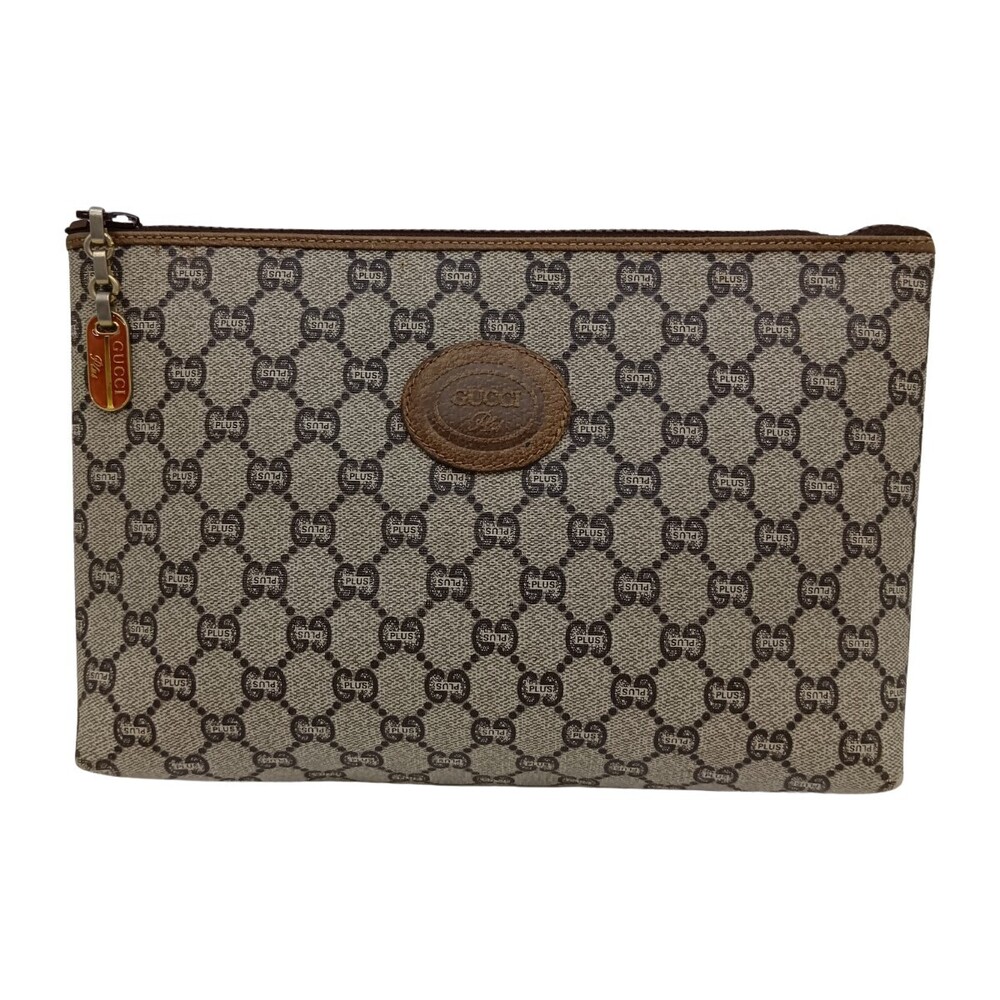 GUCCI clutch bag GG Plus brown